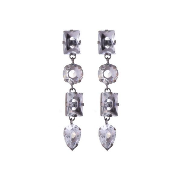 LONG EARRING GRAPHITE DNA RIVIERAS