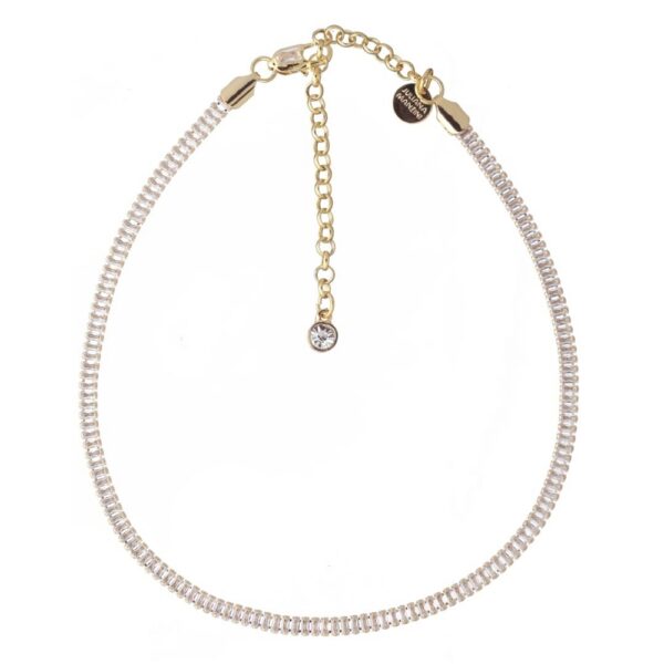 GOLD ZIRCONIA SHORT NECKLACE