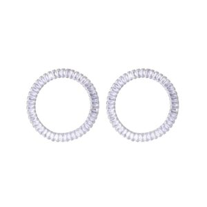 SILVER ZIRCONIA CLOSED EARRING