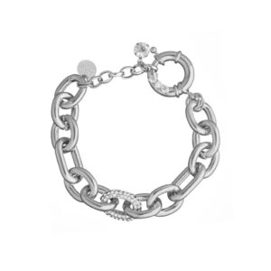 BRACELET STUDED LINKS SILVER