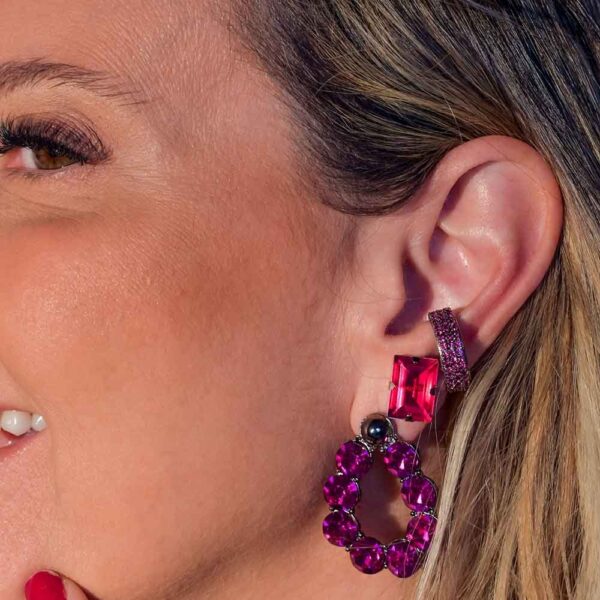 EAR CUFF PINK SHINE COLORFUL