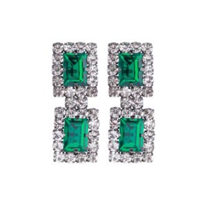 MAXI EARRING GREEN CASHED STONE