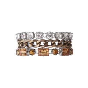 MAXI BRACELET MIX METALLIC BROWN