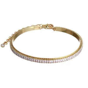 VINTAGE GOLD CHOKER WITH ESSENTIAL ZIRCONIA