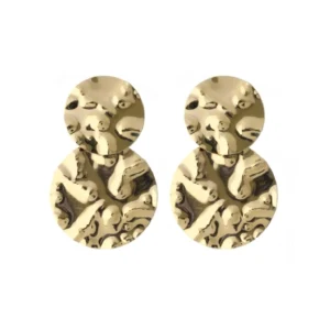 ESSENTIAL GOLDEN TEXTURED EARRING