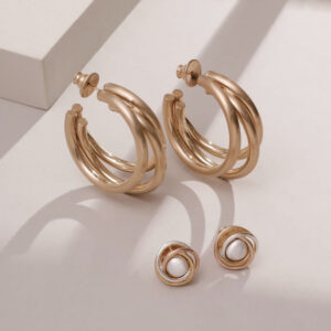 Hoop Earring Maxi Triple Matte