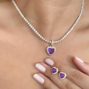 Riviera necklace with heart