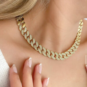 studded chain necklace