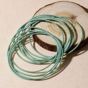 Set of GREEN guitar string bracelets (10 units).