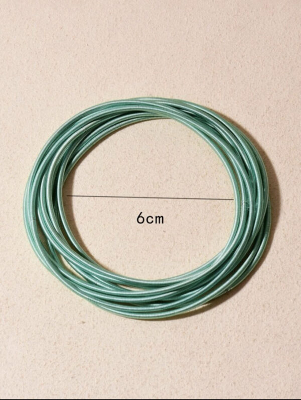 Set of GREEN guitar string bracelets (10 units).